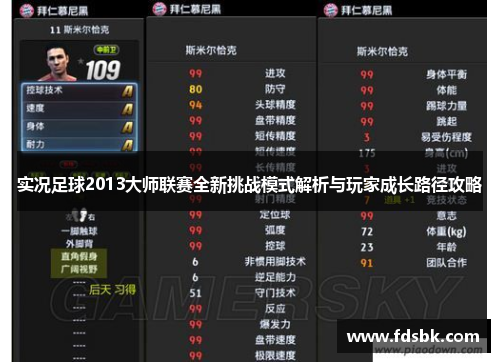 实况足球2013大师联赛全新挑战模式解析与玩家成长路径攻略